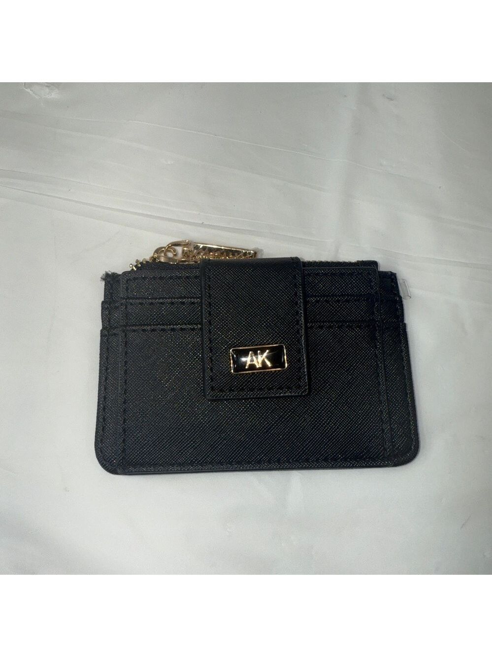 Anne Klein Bifold Faux Leather Wallet New Card Case Black